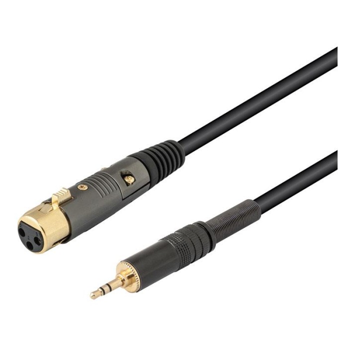 Conexion Canon/H a Jack 3.5mm St/M  2 Mts