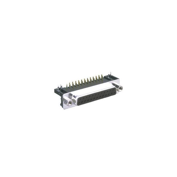 Conector SUB-D 25/Pin Hembra C.I. Acodado