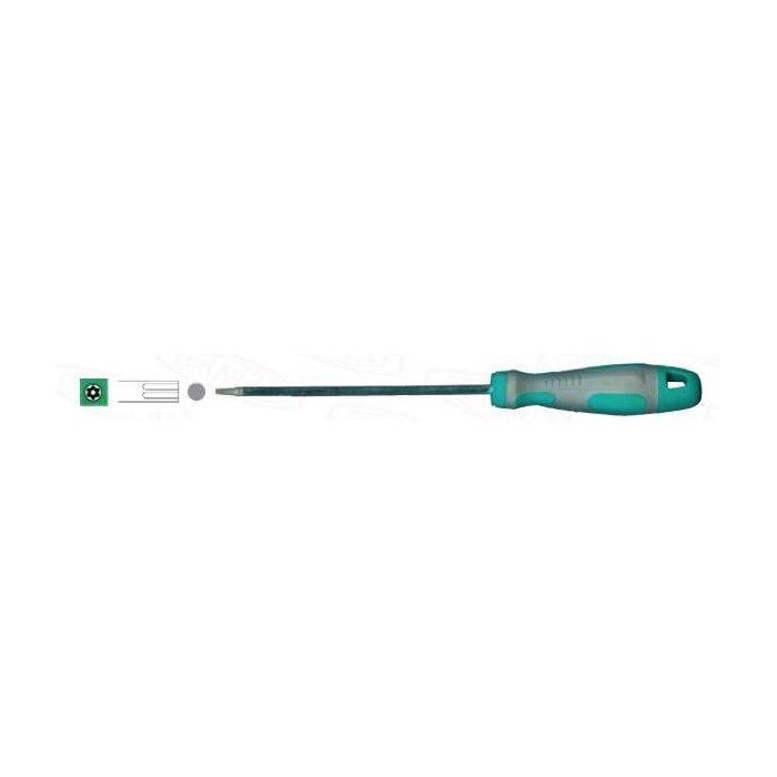 Destornillador TORX  T 6  3x150  (Verde)