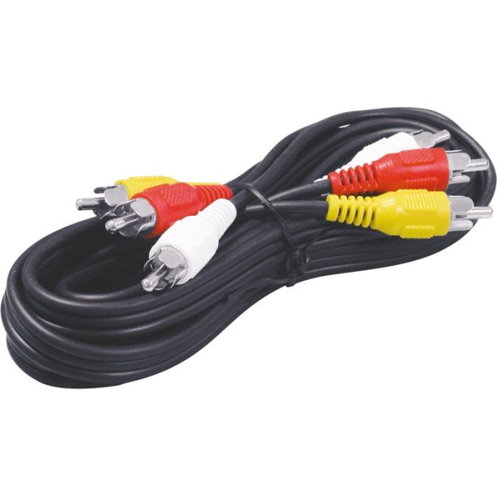 Conexion 3xRCA/M a 3xRCA/M  3 Mts