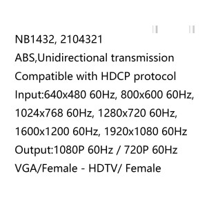 Convertidor VGA-H 1/Ent  a...