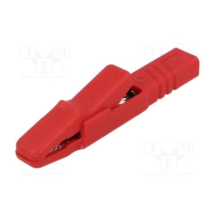 Pinza Cocodrilo HIRSCHMANN Roja