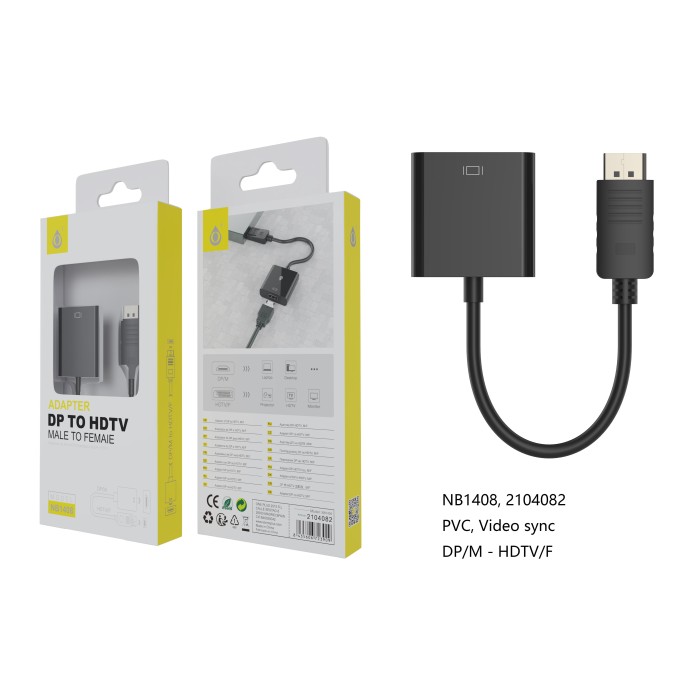 Adaptador DisplayPort-M A HDMI/H 4K  15Cm