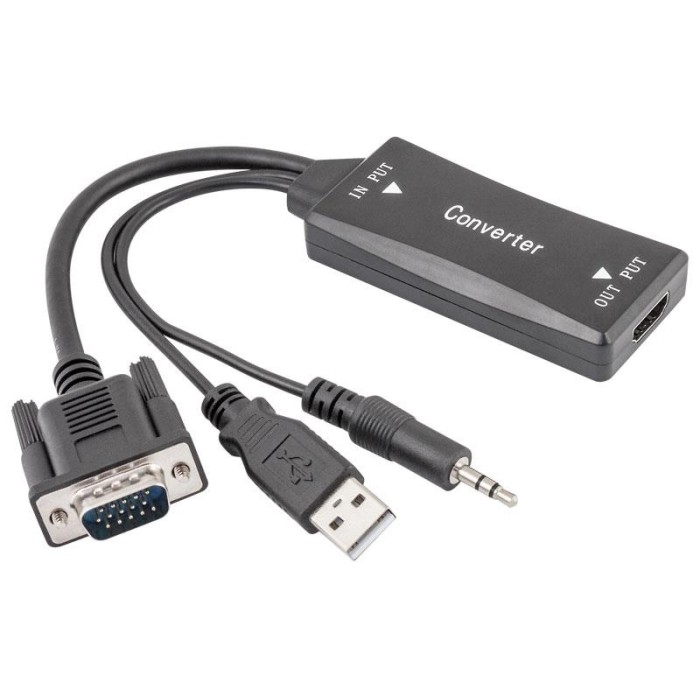 Conexion VGA/M a HDMI/H + Audio