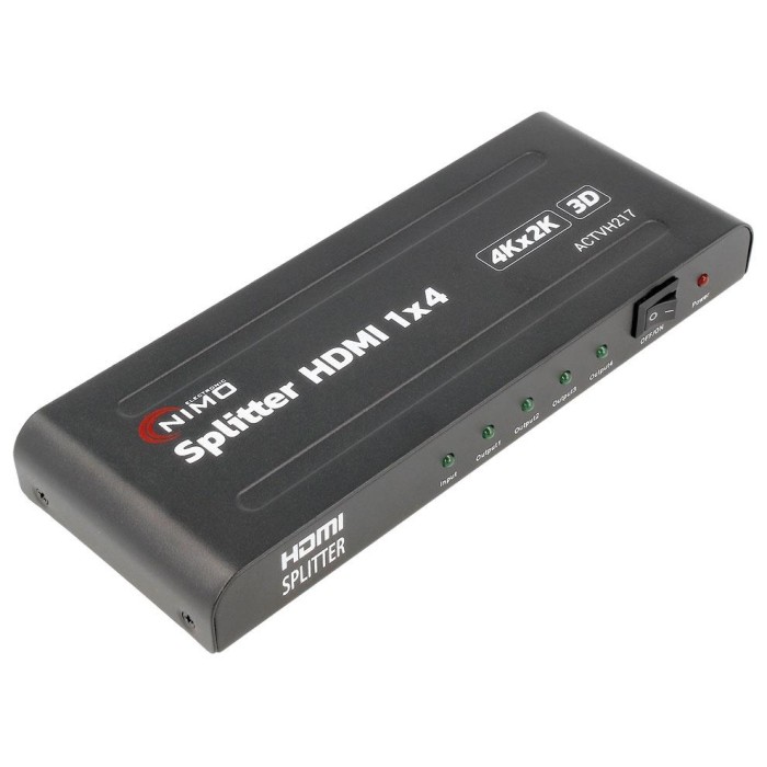 Conmutador HDMI 1/E a 4/Sal  Activo Manual