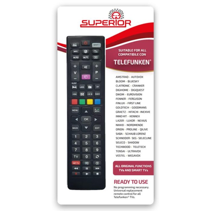 Mando TV Directo Superior Para TELEFUNKEN VESTEL (Multibrand)