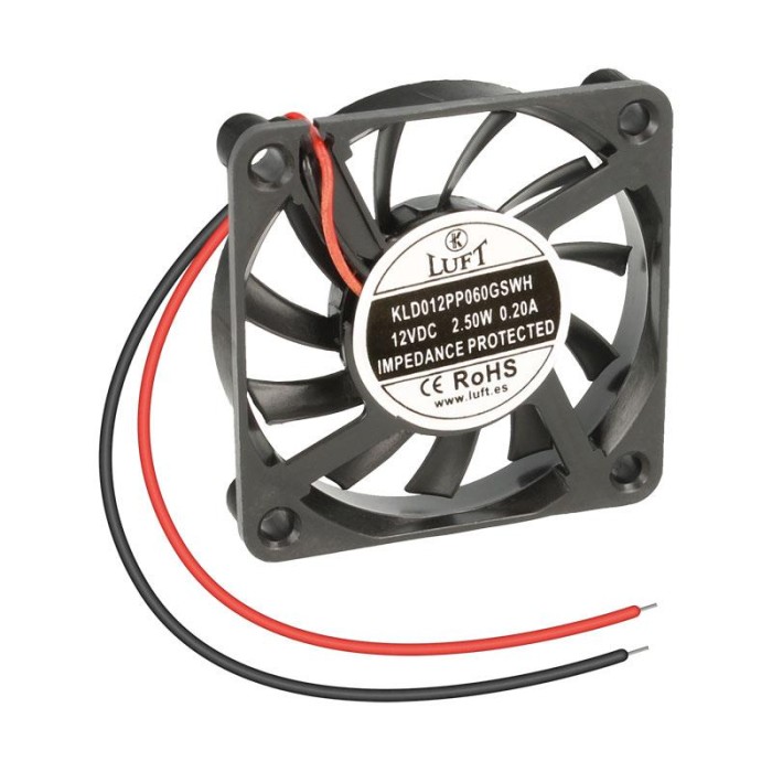 Ventilador  12V 60x60x10  2H  COJINETE