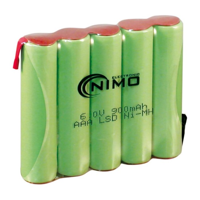 Bateria Pack AAAx5 6.08V 900MA   NI/MH TER
