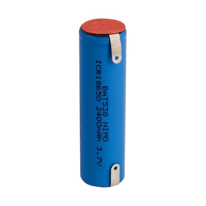 Bateria LITIO-ION 3.7V 2400mAh ICR18650 TERM