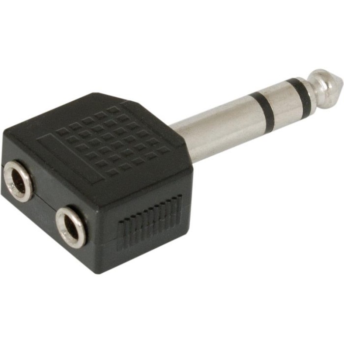 Adaptador 6.3mm St/M a 3.5mm St/H x2