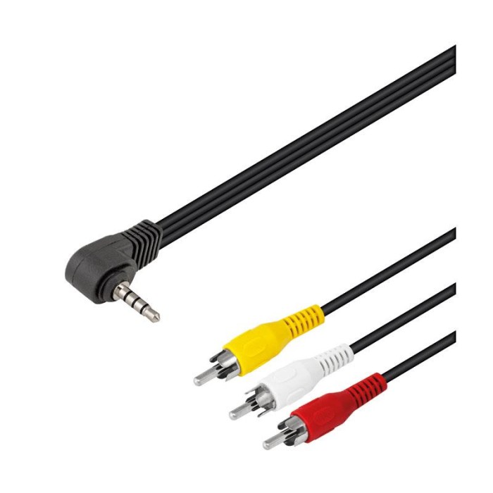 Conexion Jack 3.5mm/M 4 Contactos a 3xRCA/M 1.5 Mts