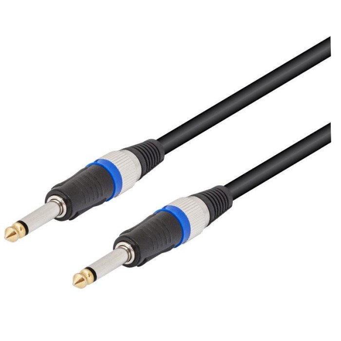 Conexion Jack 6.3mm/M Mo a 6.3mm/M Mo  0.5 Mts  "HQ"