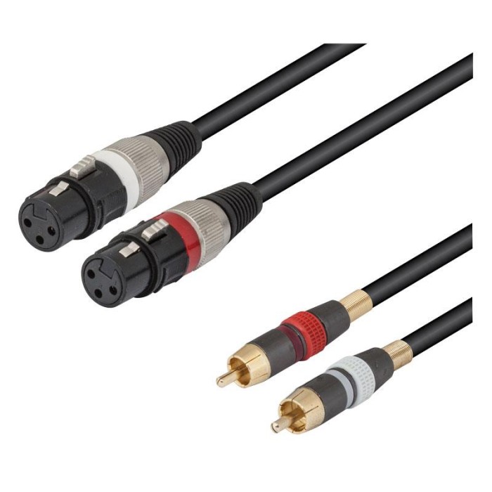 Conexion Canon/Hx2 a 2xRCA/M ORO 1.5 Mts